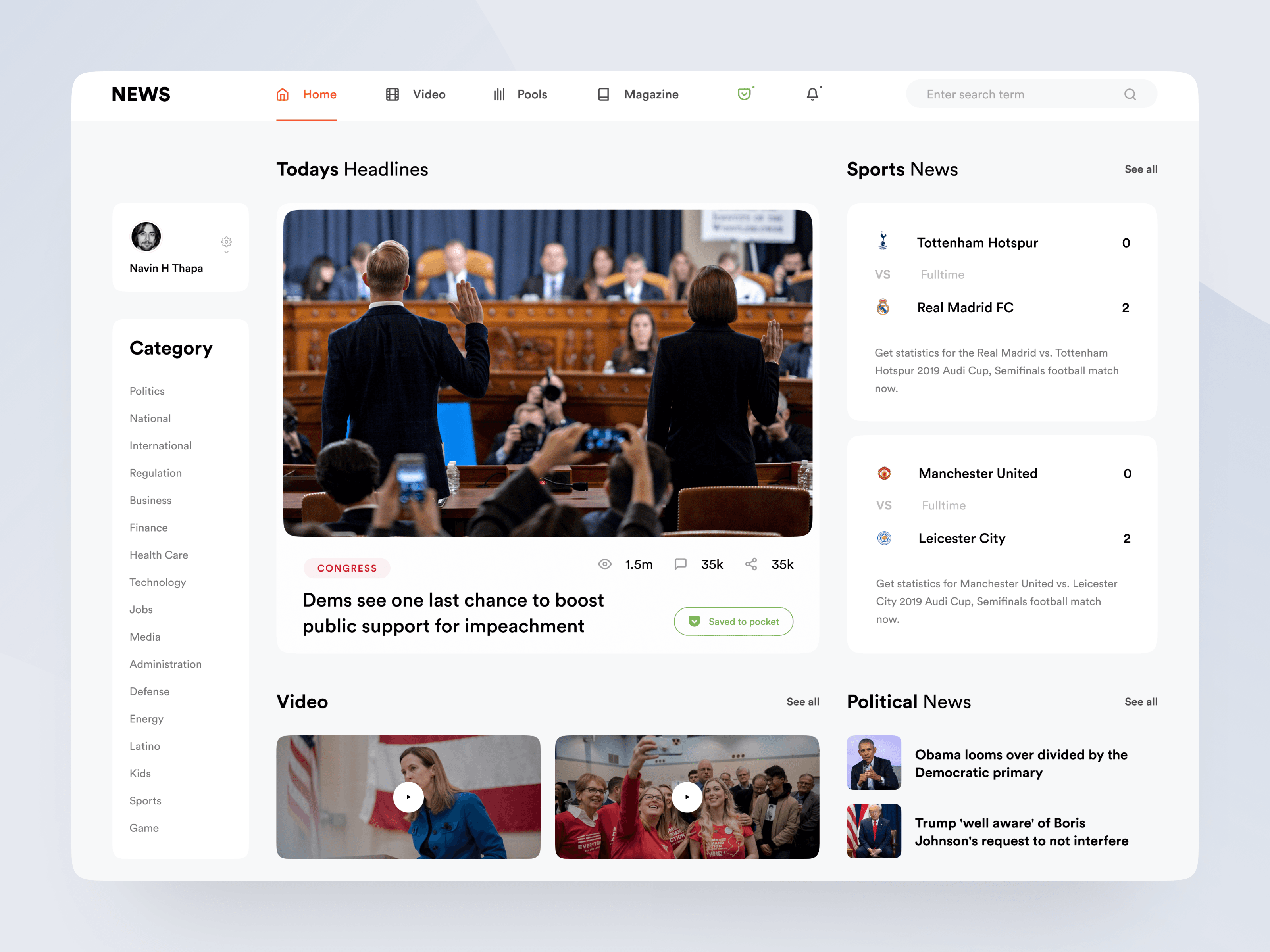 Dynamic News Portal